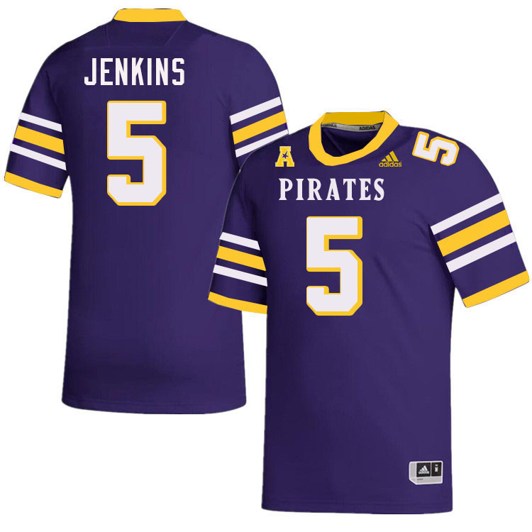 #5 Parker Jenkins East Carolina Pirates College Football Jersey Stitched-Purple #5 Parker Jenkins East Carolina Pirates College Football Jersey Stitched-Purple